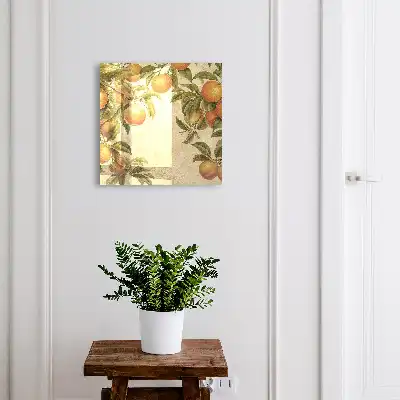 Sinaasappels tegen een heldere natuurlijke achtergrond