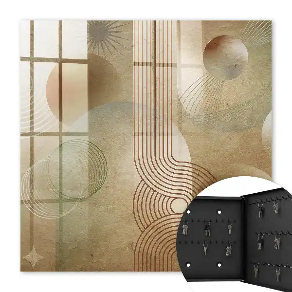 Geometrische vormen in aardse tinten