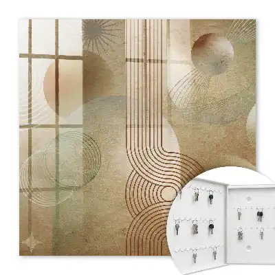 Geometrische vormen in aardse tinten