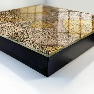 Antieke kaart met ornamentdetails