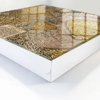 Antieke kaart met ornamentdetails