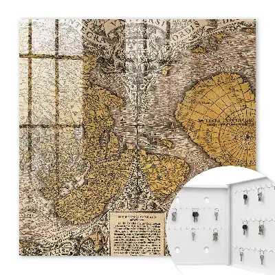 Antieke kaart met ornamentdetails