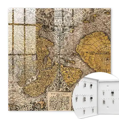 Antieke kaart met ornamentdetails