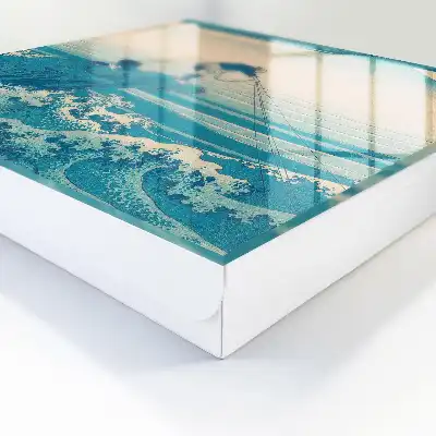 De visser en de golven kunstwerk