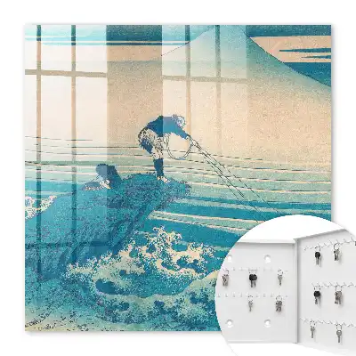De visser en de golven kunstwerk