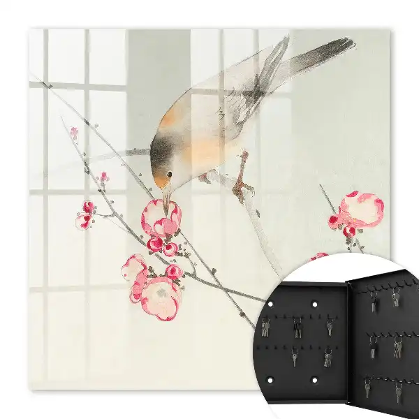 Vogels en bloemen in subtiele stijl