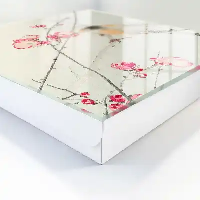 Vogels en bloemen in subtiele stijl