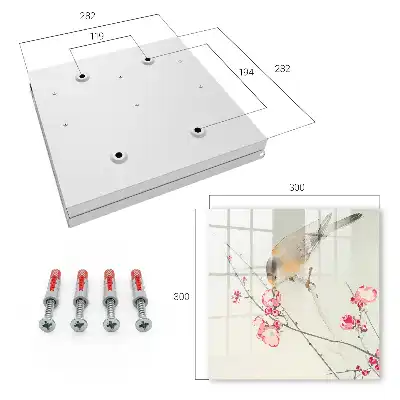 Vogels en bloemen in subtiele stijl