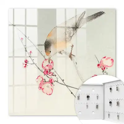 Vogels en bloemen in subtiele stijl