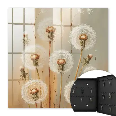 Paardenbloemen in beige en wit