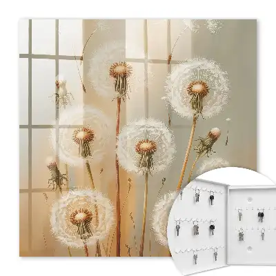 Paardenbloemen in beige en wit