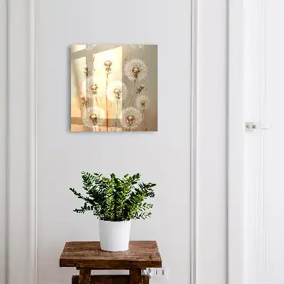 Paardenbloemen in beige en wit