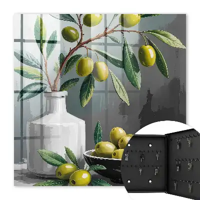 Groene olijfkleurige vaas