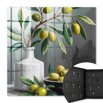 Groene olijfkleurige vaas