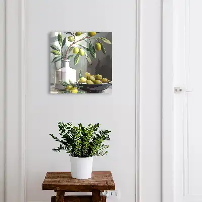 Groene olijfkleurige vaas