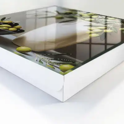 Olijfgroene en witte kleurstelling