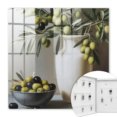 Olijfgroene en witte kleurstelling