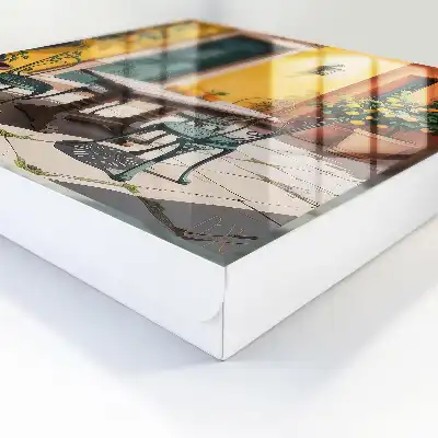 Zonnige patio met sinaasappelbomen