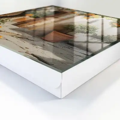 Sinaasappeltuin in een oud gebouw