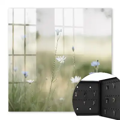 Delicate bloemen in wazige natuur