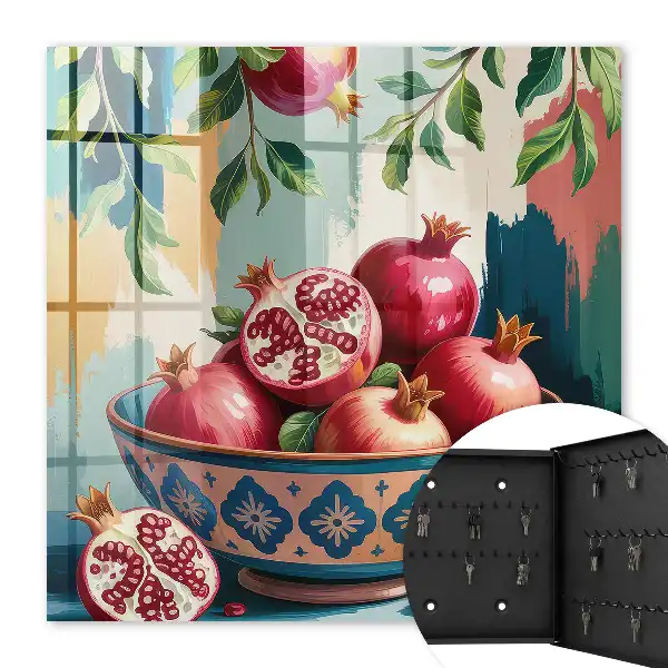 Teddybeer met fruitmotief en decoratieve details