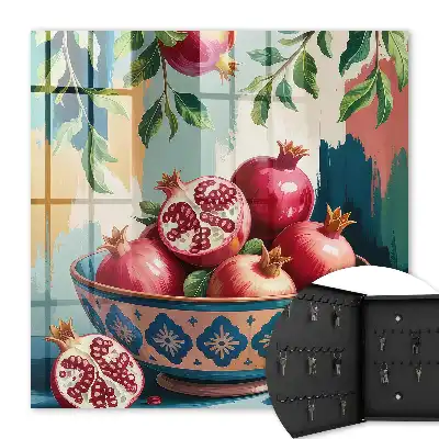 Teddybeer met fruitmotief en decoratieve details
