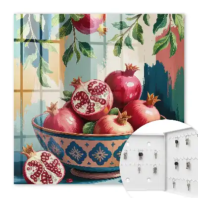 Teddybeer met fruitmotief en decoratieve details