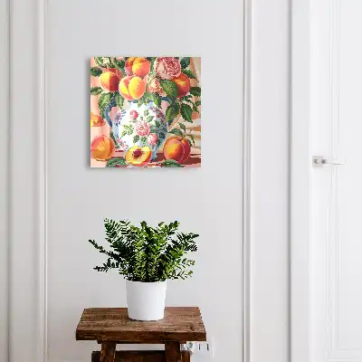 Stilleven van bloemen en vruchten