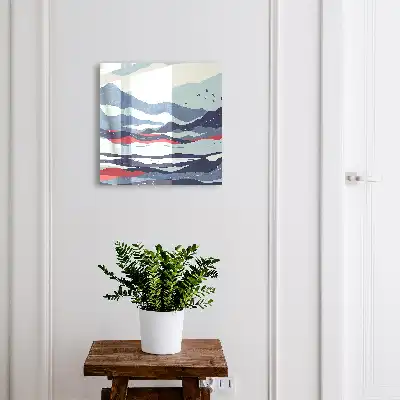 Blauwe golven van rood