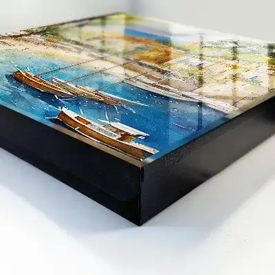 Kustlandschap met de zee op de achtergrond