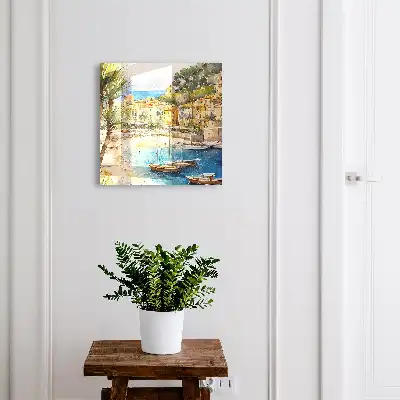 Kustlandschap met de zee op de achtergrond