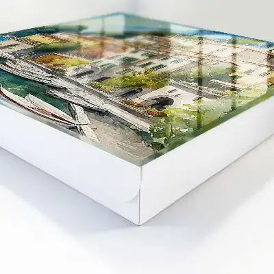 Italiaans landschap aan de voet van de bergen