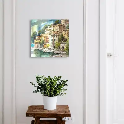 Italiaans landschap aan de voet van de bergen