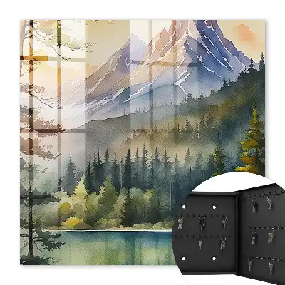Berglandschap met meren en bossen