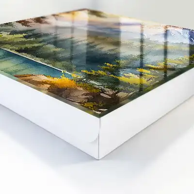Berglandschap met meren en bossen