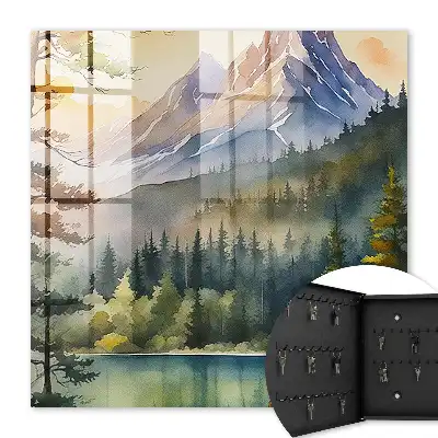 Berglandschap met meren en bossen
