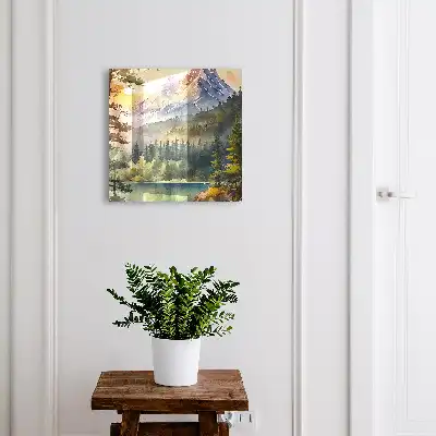 Berglandschap met meren en bossen