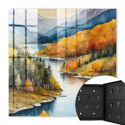 Herfst in de bergen met boslandschap