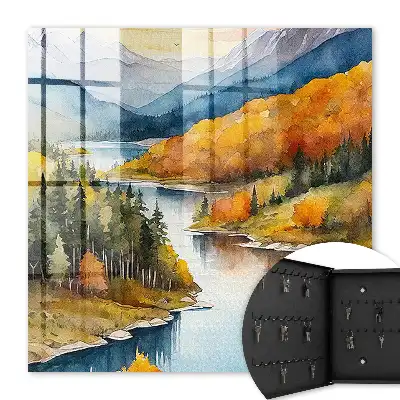 Herfst in de bergen met boslandschap