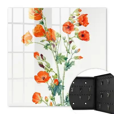 Oranje klaprozen met groene accenten