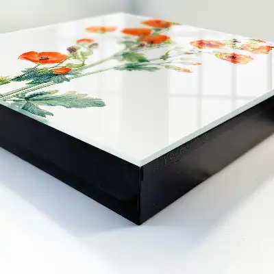 Oranje klaprozen met groene accenten