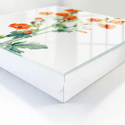 Oranje klaprozen met groene accenten