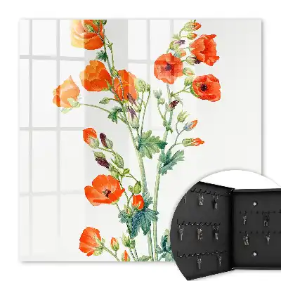 Oranje klaprozen met groene accenten