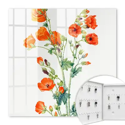 Oranje klaprozen met groene accenten