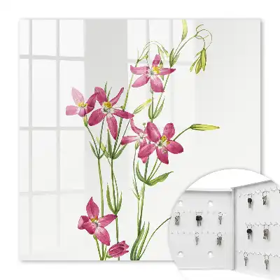 Roze bloemen tegen een lichte achtergrond