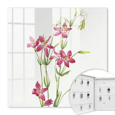 Roze bloemen tegen een lichte achtergrond