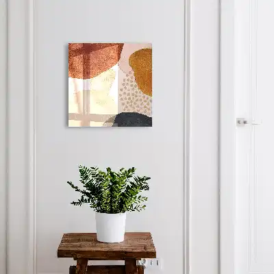 Abstracte vlekken in warme tinten
