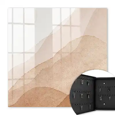 Beige landschappen in aquarelstijl
