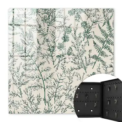Plantmotieven in delicate kleuren