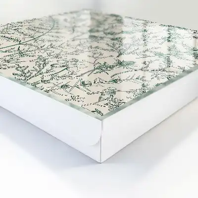 Plantmotieven in delicate kleuren